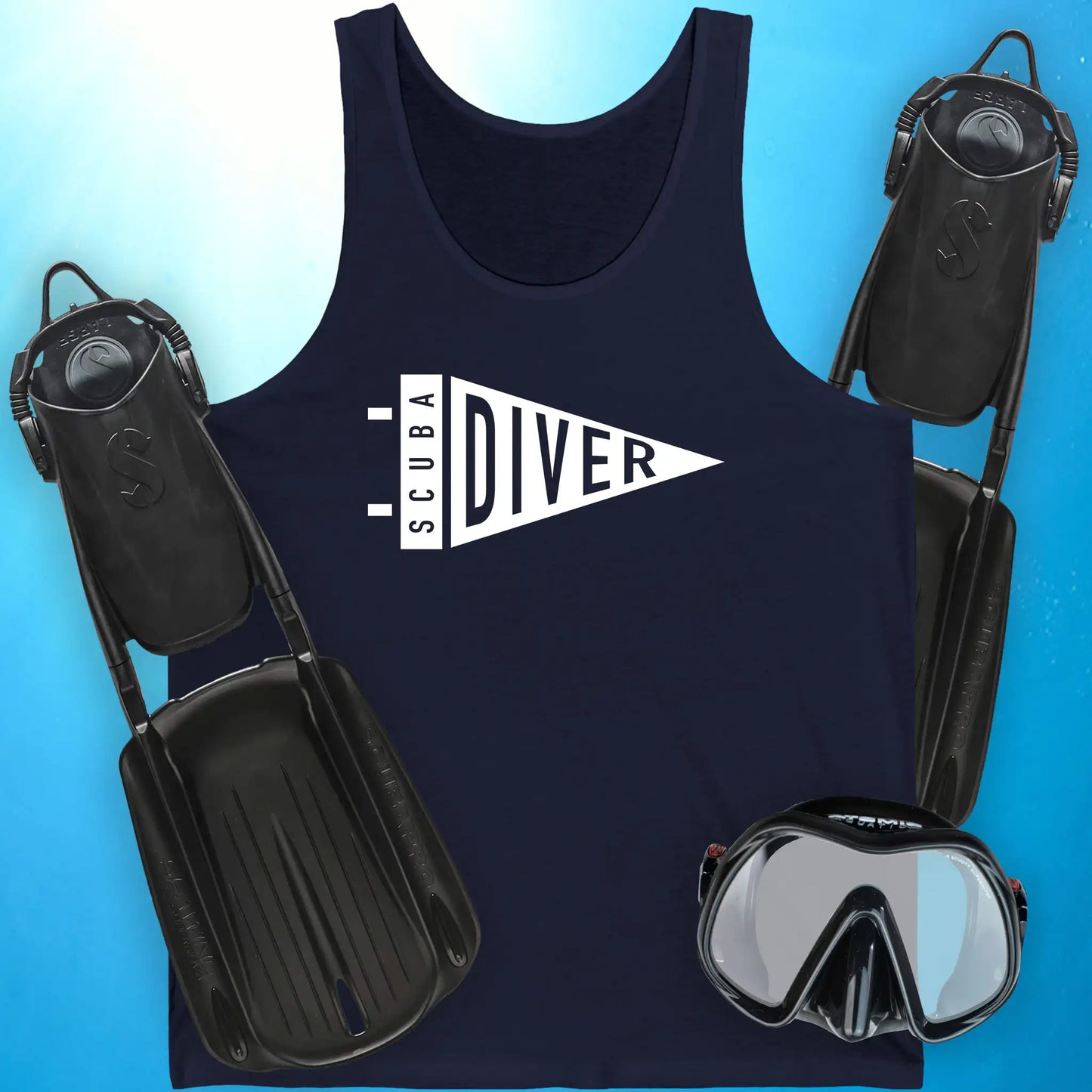 Scuba Diver Pennant Tank Top
