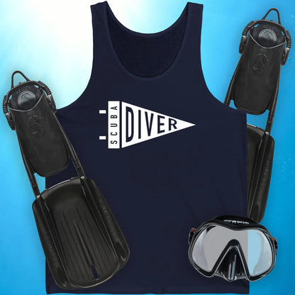 Scuba Diver Pennant Tank Top