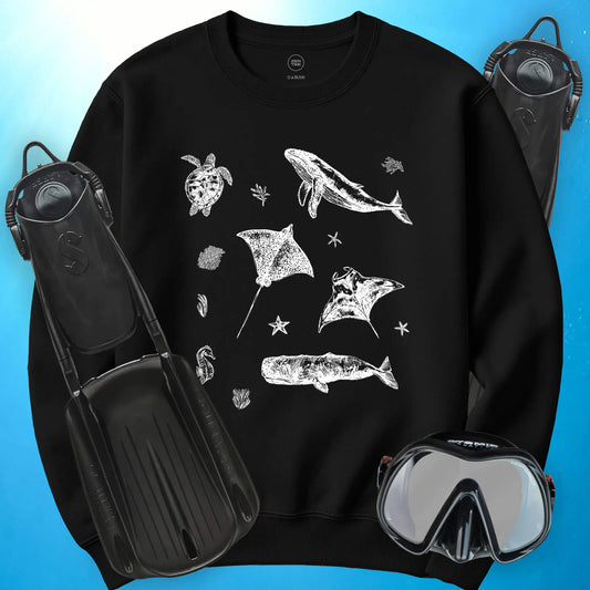 Sea Life Sketches Sweatshirt