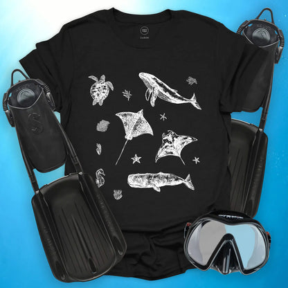Sea Life Sketches T-Shirt