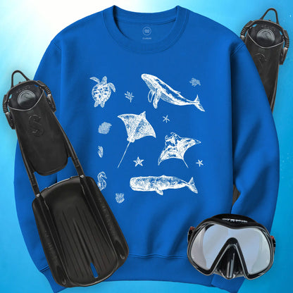 Sea Life Sketches Sweatshirt
