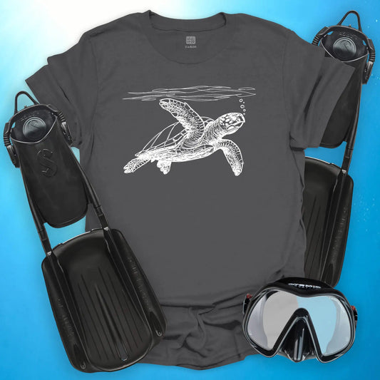 Turtle Line Drawing T-Shirt