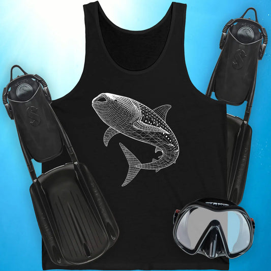 Whale Shark Wireframe Tank Top