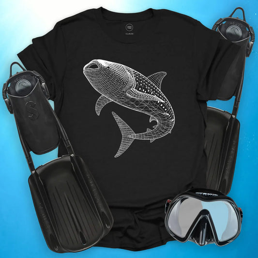 Whale Shark Wireframe T-Shirt