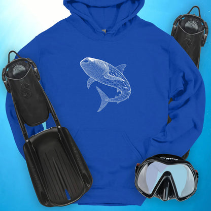 Whale Shark Wireframe Hoodie