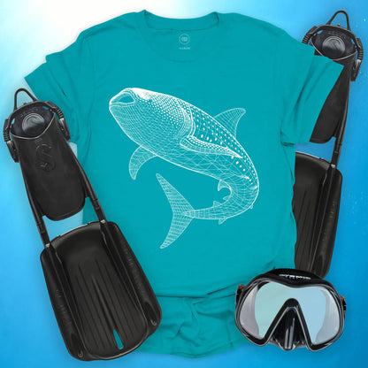 Whale Shark Wireframe T-Shirt