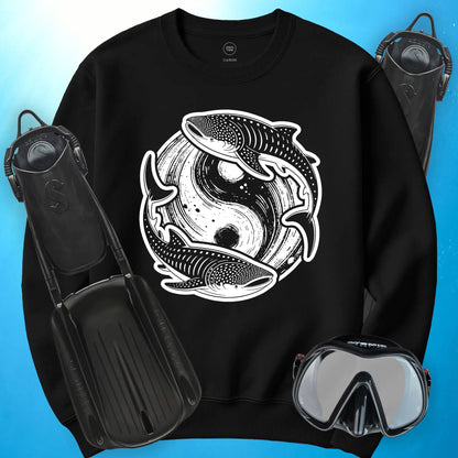 Whale Shark Yin Yang Sweatshirt
